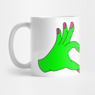 Hand Heart Alien Mug